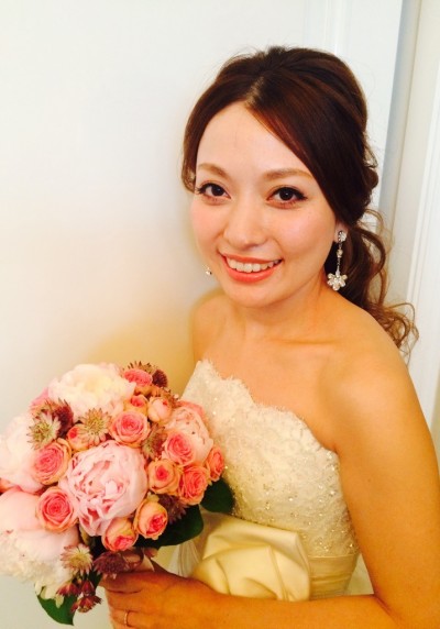 ラスイート神戸ハーバーランド　FLORE　weddingstylist ダウンスタイル　アレンジ